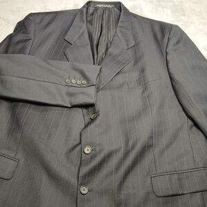 Fenzia Euromoda Cecchi Paolo Mens Blazer  50L Blue Wool Stripe 3 Button Suit